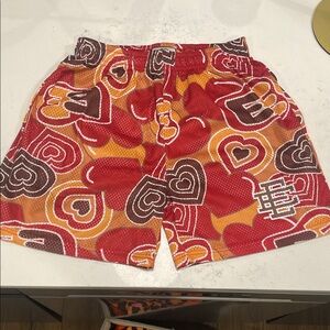 Stylish Red and Orange Patterned EE Eric Emanuel Men's Shorts